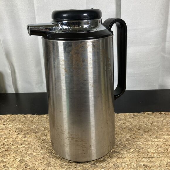 VTG THERMIQUE CORNING THERMAL‎ SERVER, 1 QUART, Silver Black #8020-29 THERMOS - Picture 1 of 6